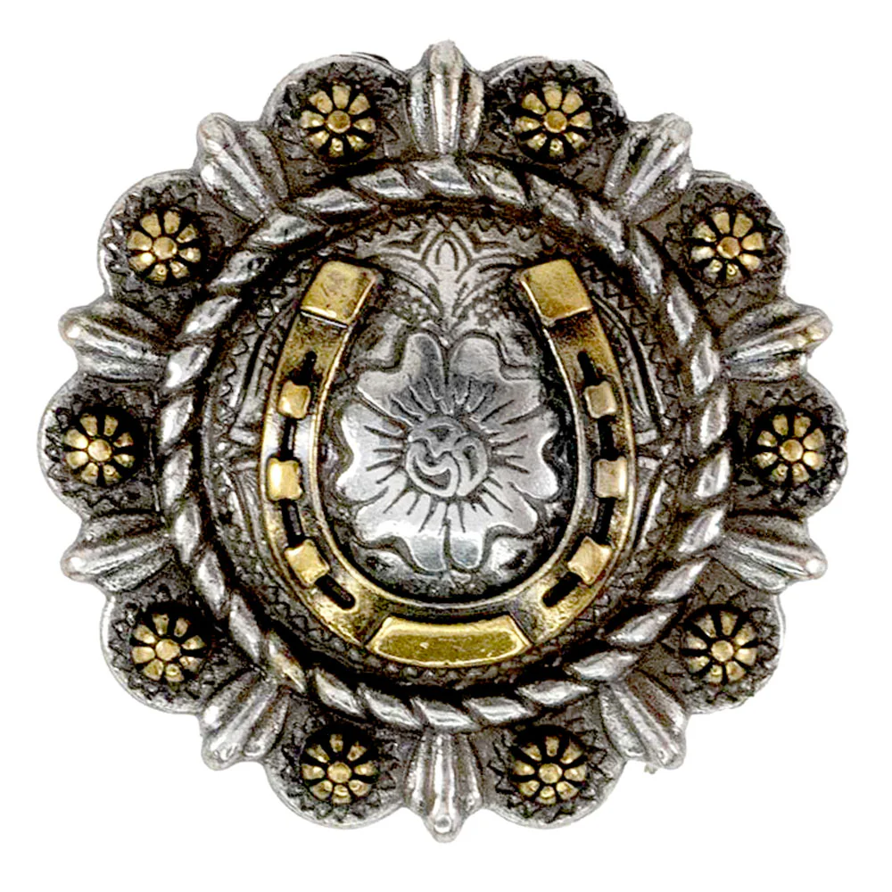 Silver Berry w/Brass Horsehoe Concho