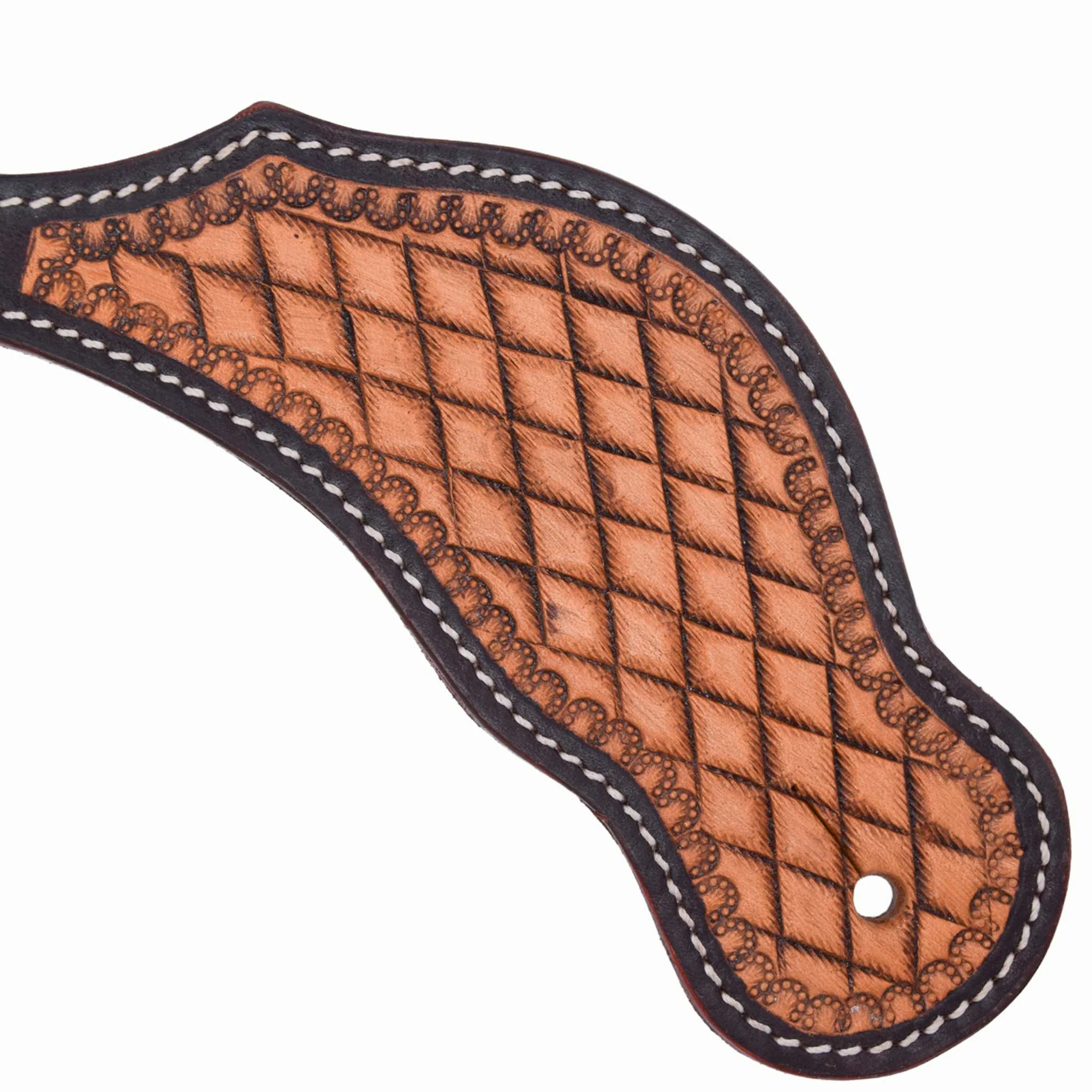Teskey's Diamond Small Seed Bordered Spur Straps - Image 3