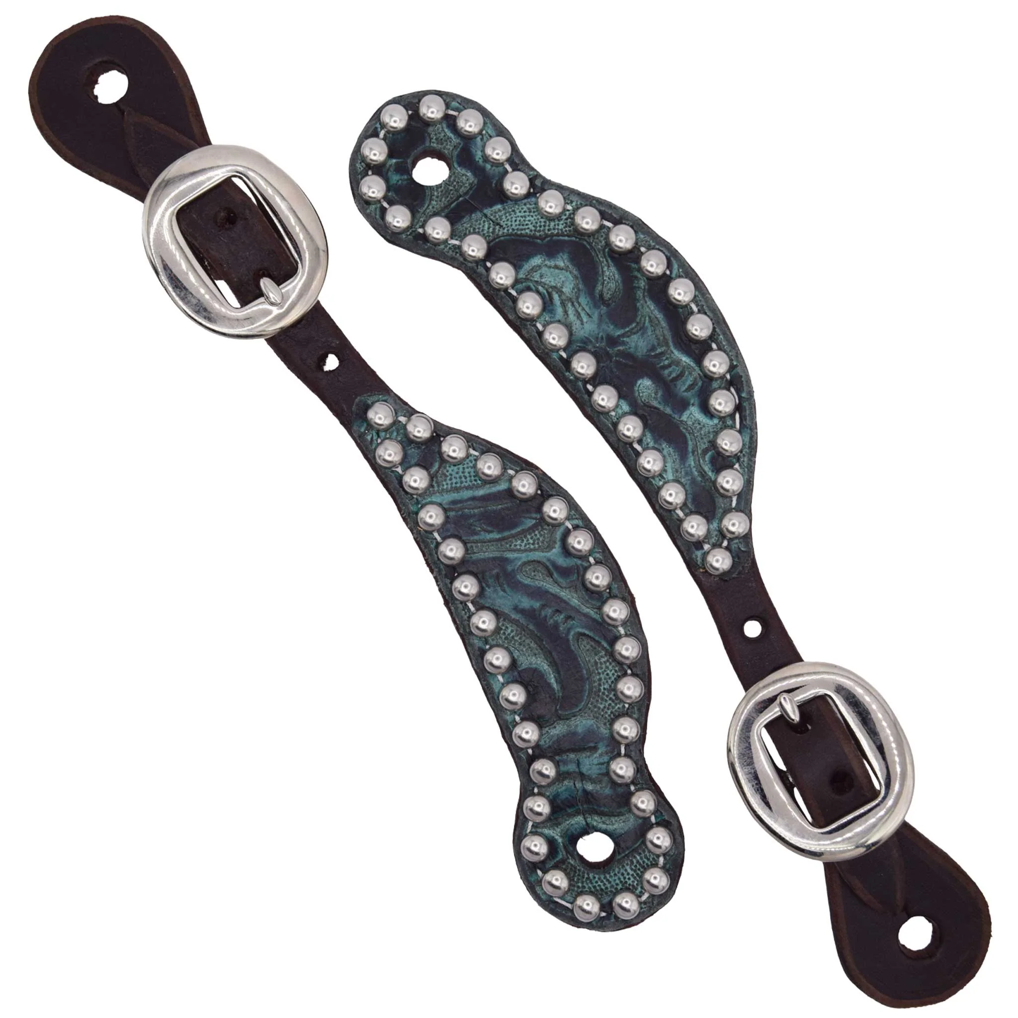 Teskey's Youth Chocolate Western Spur Straps - Image 4