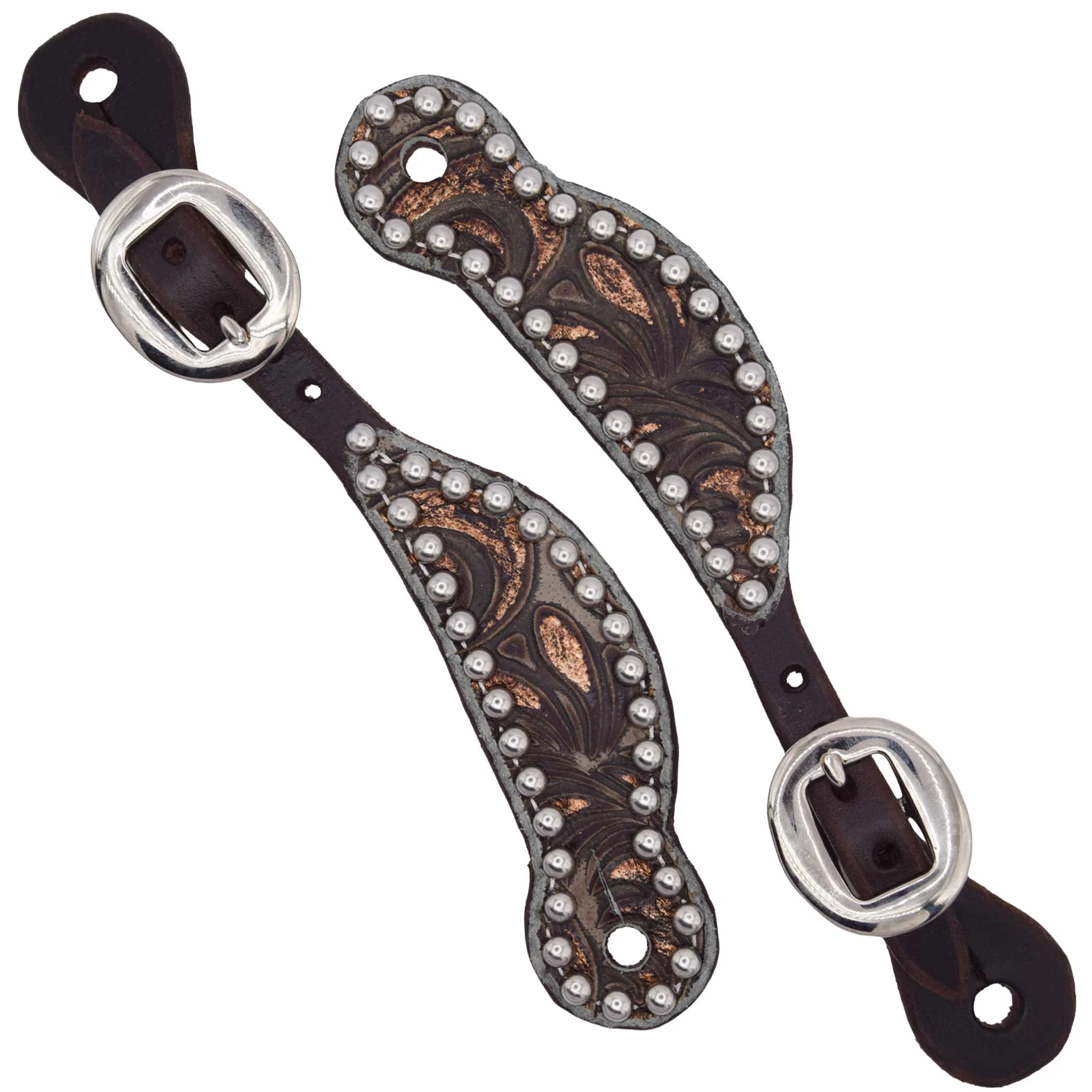 Teskey's Youth Chocolate Western Spur Straps - Image 5