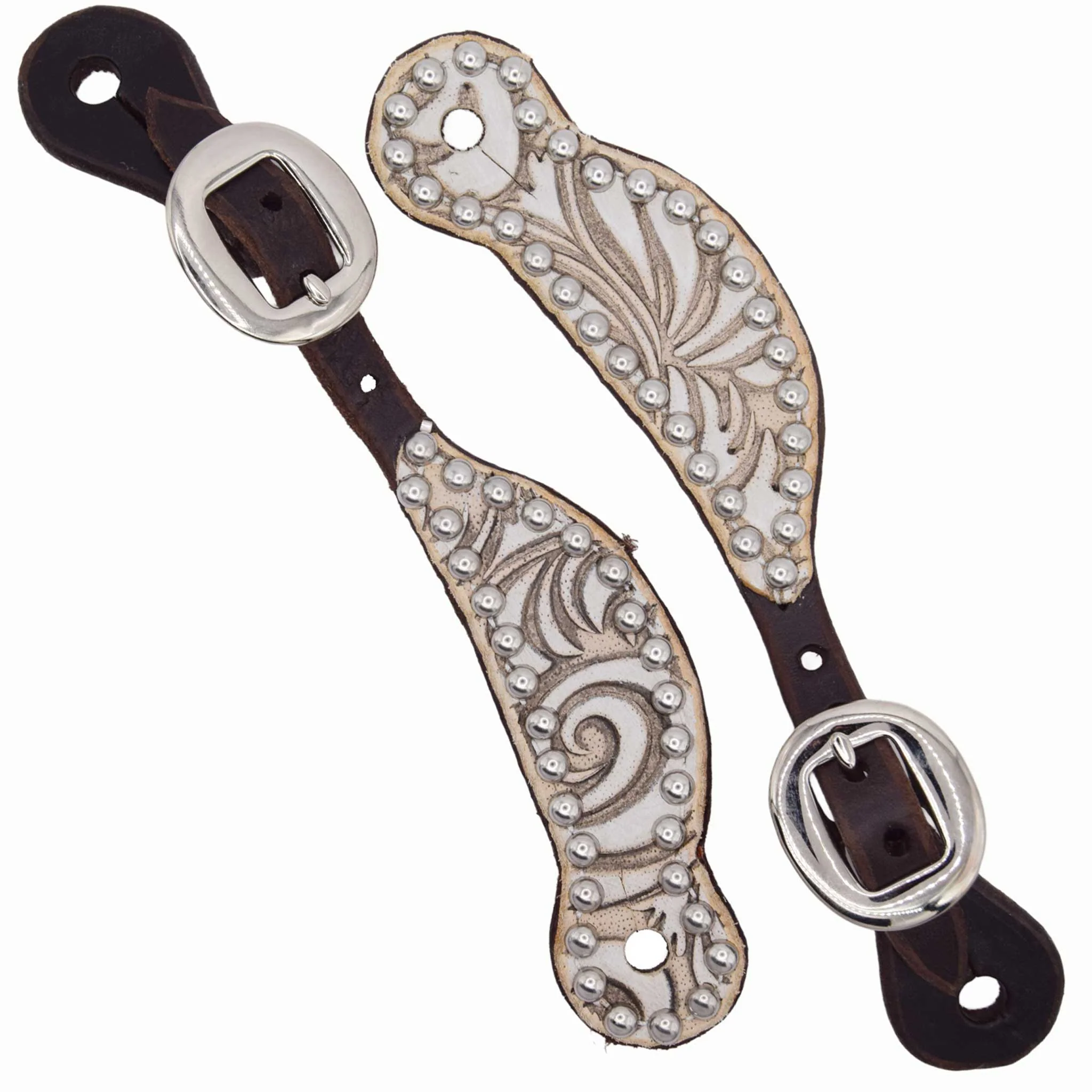 Teskey's Youth Chocolate Western Spur Straps - Image 6