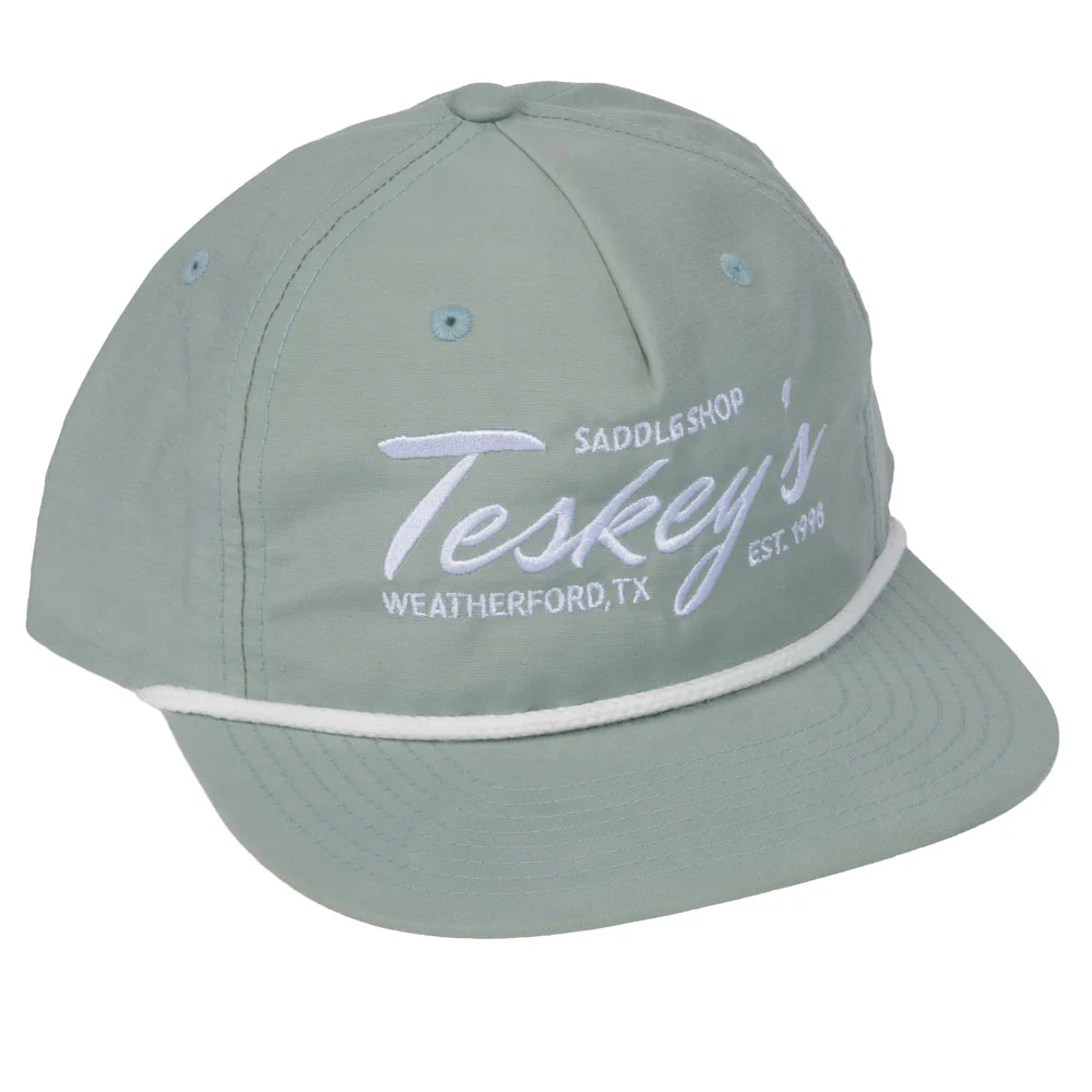 Teskey's Embroidery Rope Cap - Dusty Blue/White