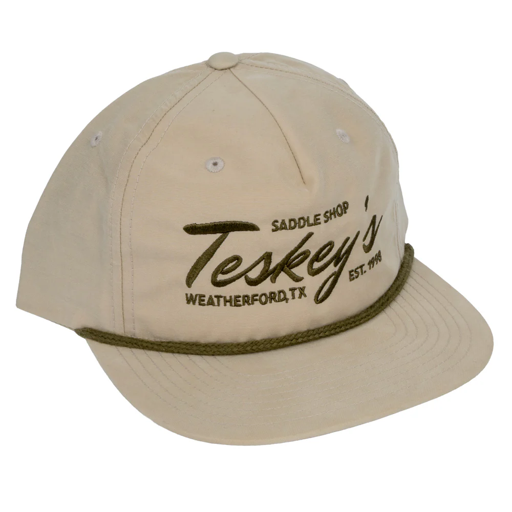 Teskey's Embroidery Rope Cap - Sand Dune/Loden