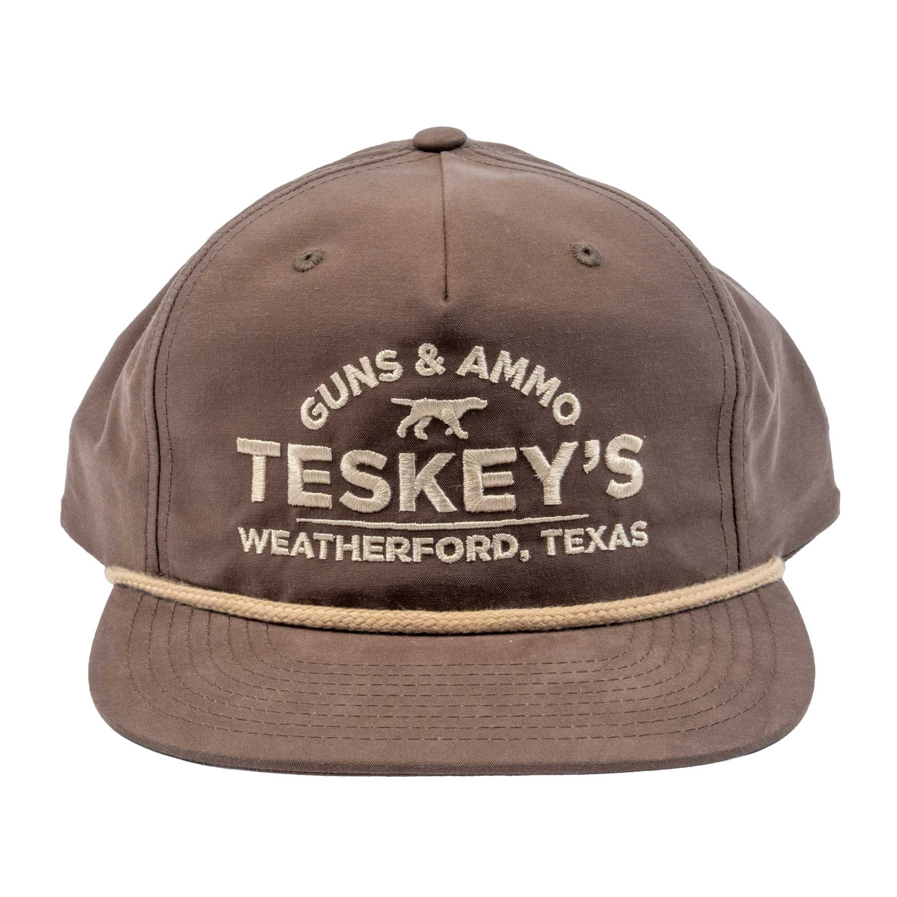 Teskey's Guns & Ammo Pointer Rope Cap - Dark Mocha/Khaki - Image 2