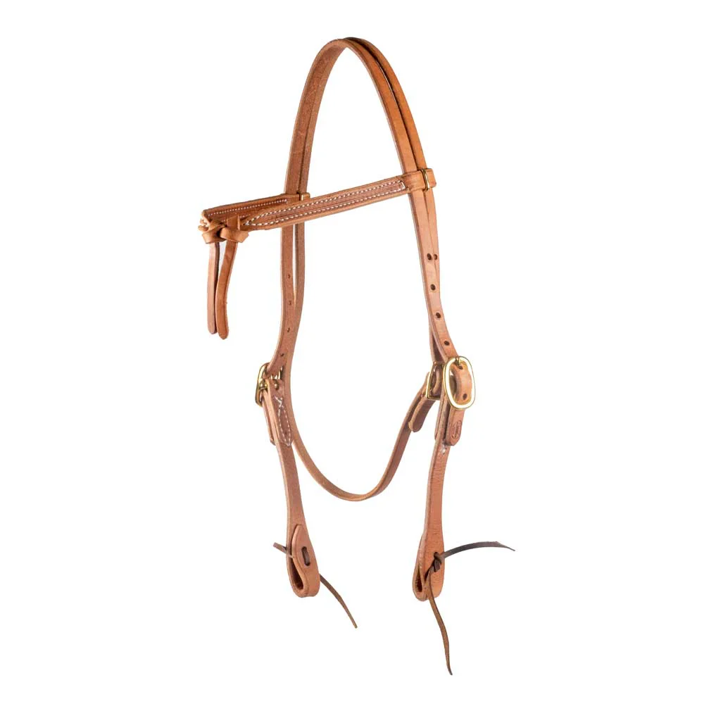 Teskey's Double Stitched Futurity Knot Browband Headstall