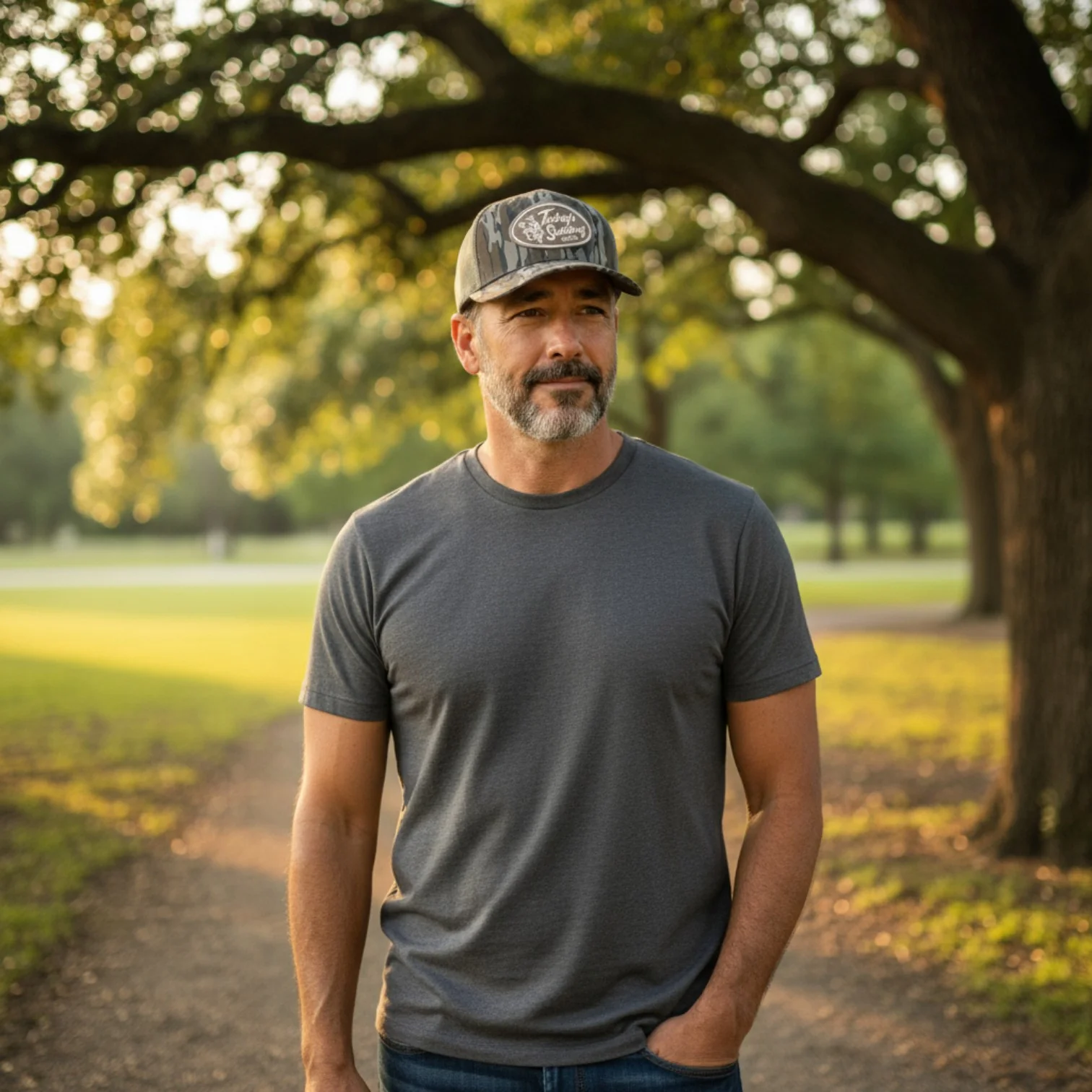 Teskey's Saddlery Retro Cap - Mossy Oak Bottomland/Loden - Image 2