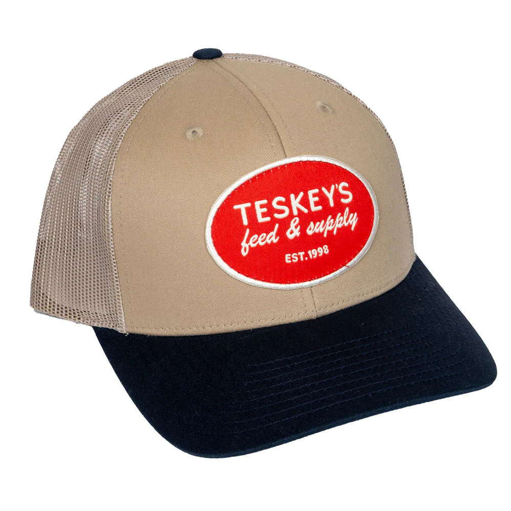 Teskey's Feed & Supply Patch Cap - Khaki/Navy
