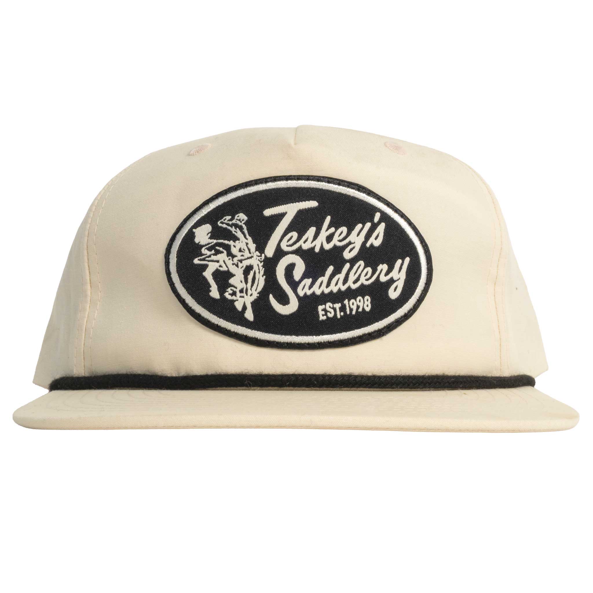 Teskey's Saddlery Retro Rope Cap - Birch/Black - Image 2