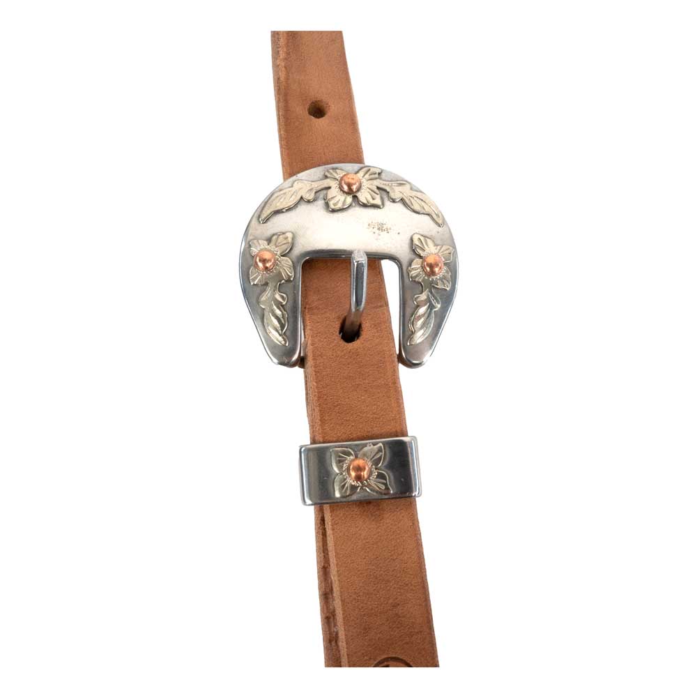 Teskey's Split Ear Headstall w/Floral Buckle - Image 2