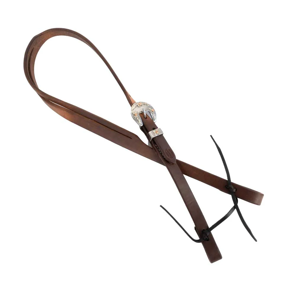 Teskey's Split Ear Headstall w/Floral Buckle - Image 3