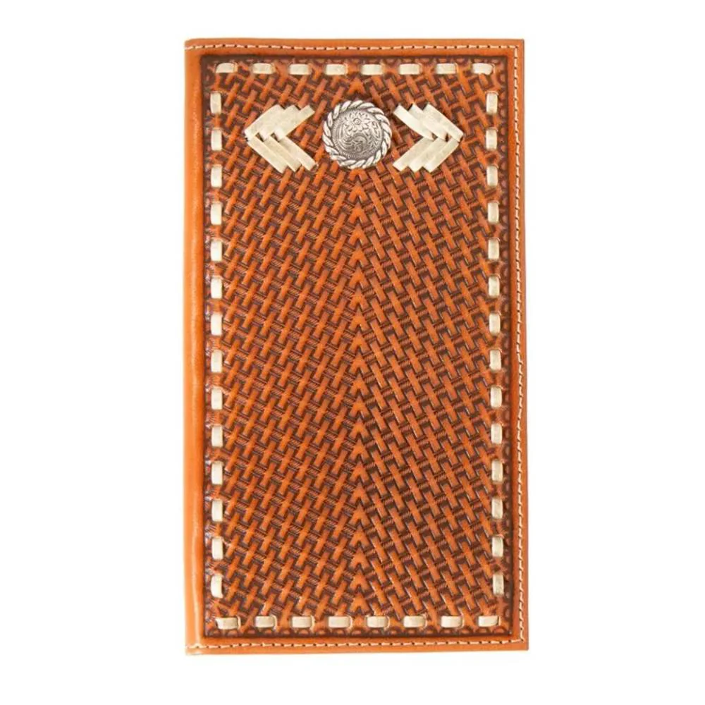 Nocona Rawhide Buck Lace Concho Rodeo Wallet