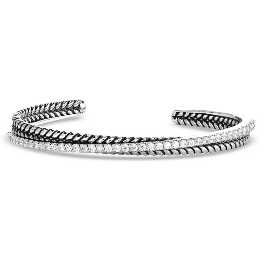 Montana Silversmiths Crystal Crossover Bracelet
