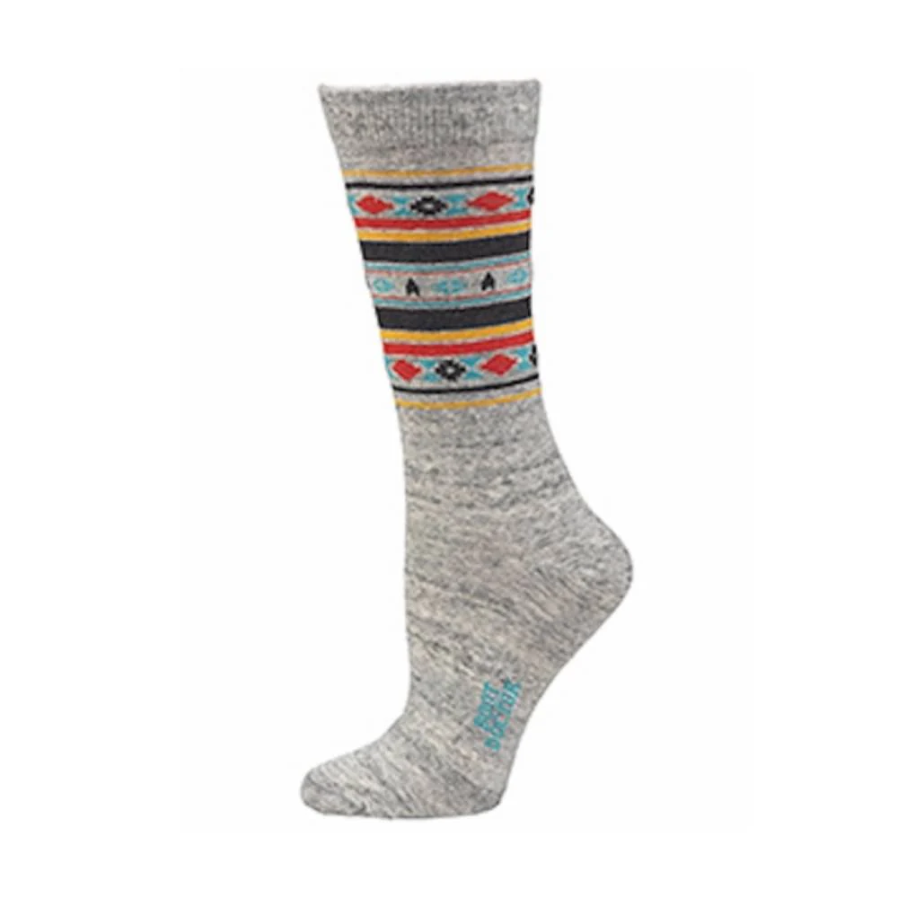 Boot Doctor Southwest Crew Socks - Heather Grey