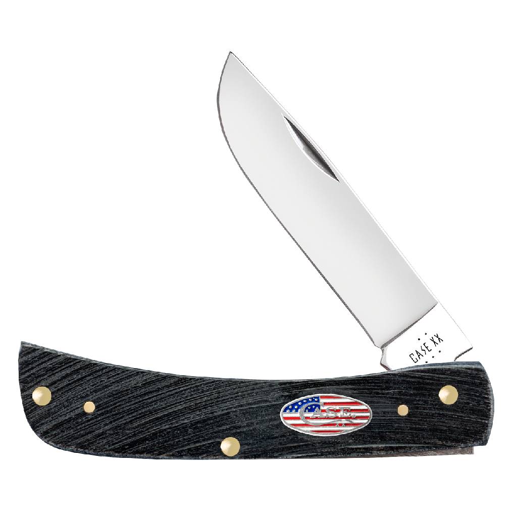 Case Sod Buster Jr - Sawcut Jig Gray Bone - Stars & Stripes Shield