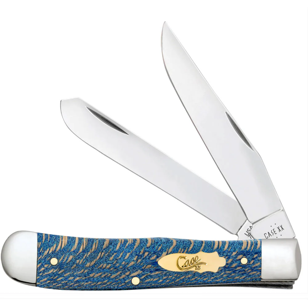 Case Smooth Blue Sycamore Wood Trapper