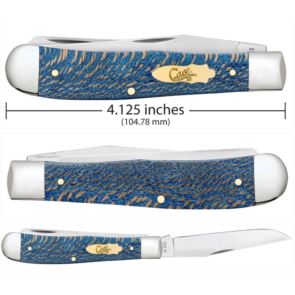 Case Smooth Blue Sycamore Wood Trapper - Image 3