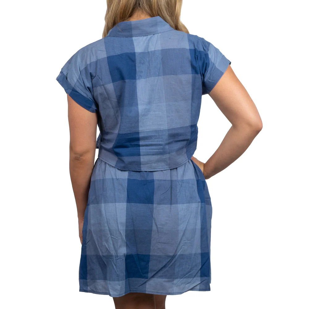 Sage The Label Cotton Check Mini Shirt Dress - FINAL SALE - Image 3