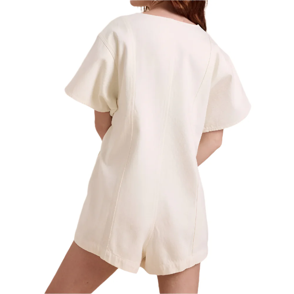 Button Front Cotton Romper - FINAL SALE - Image 2