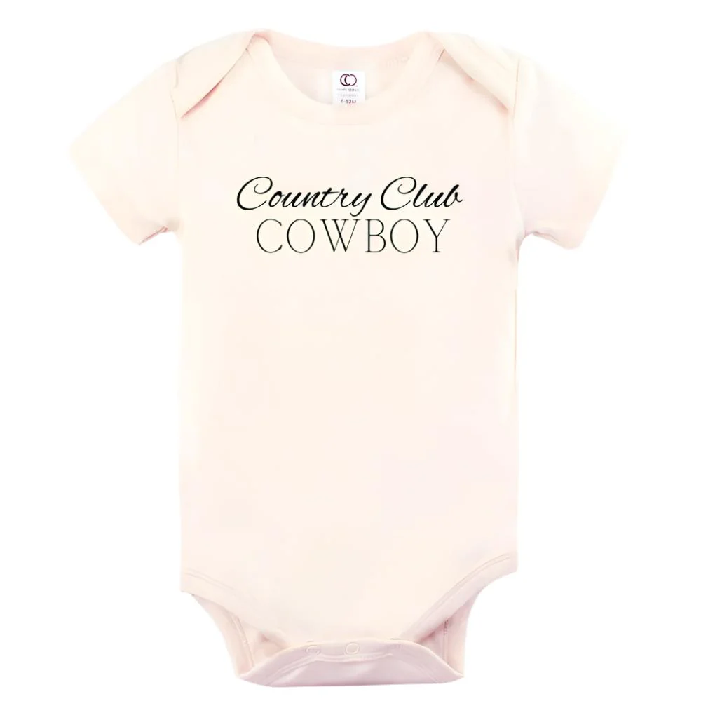 Country Club Cowboy Organic Onesie