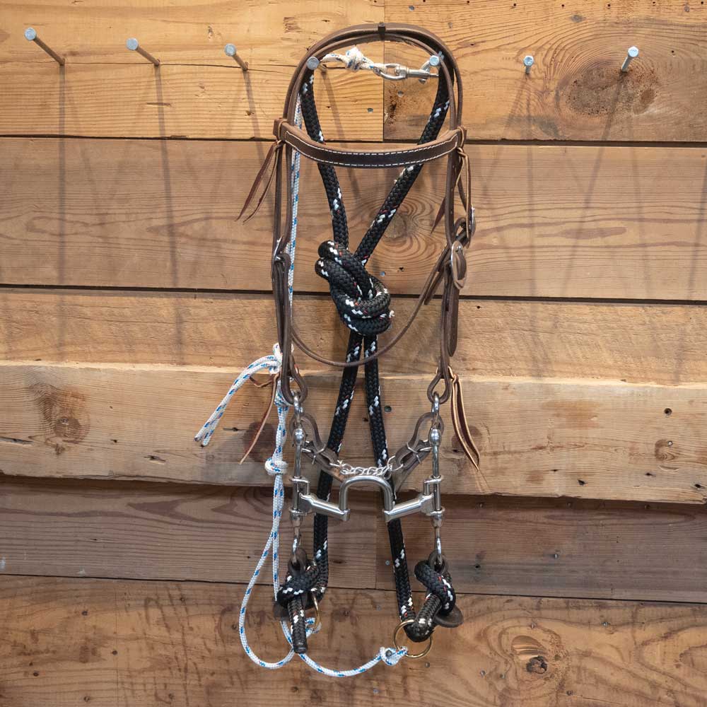 CHS Square Port Gag Bridle Rig w/Martingale - Image 2