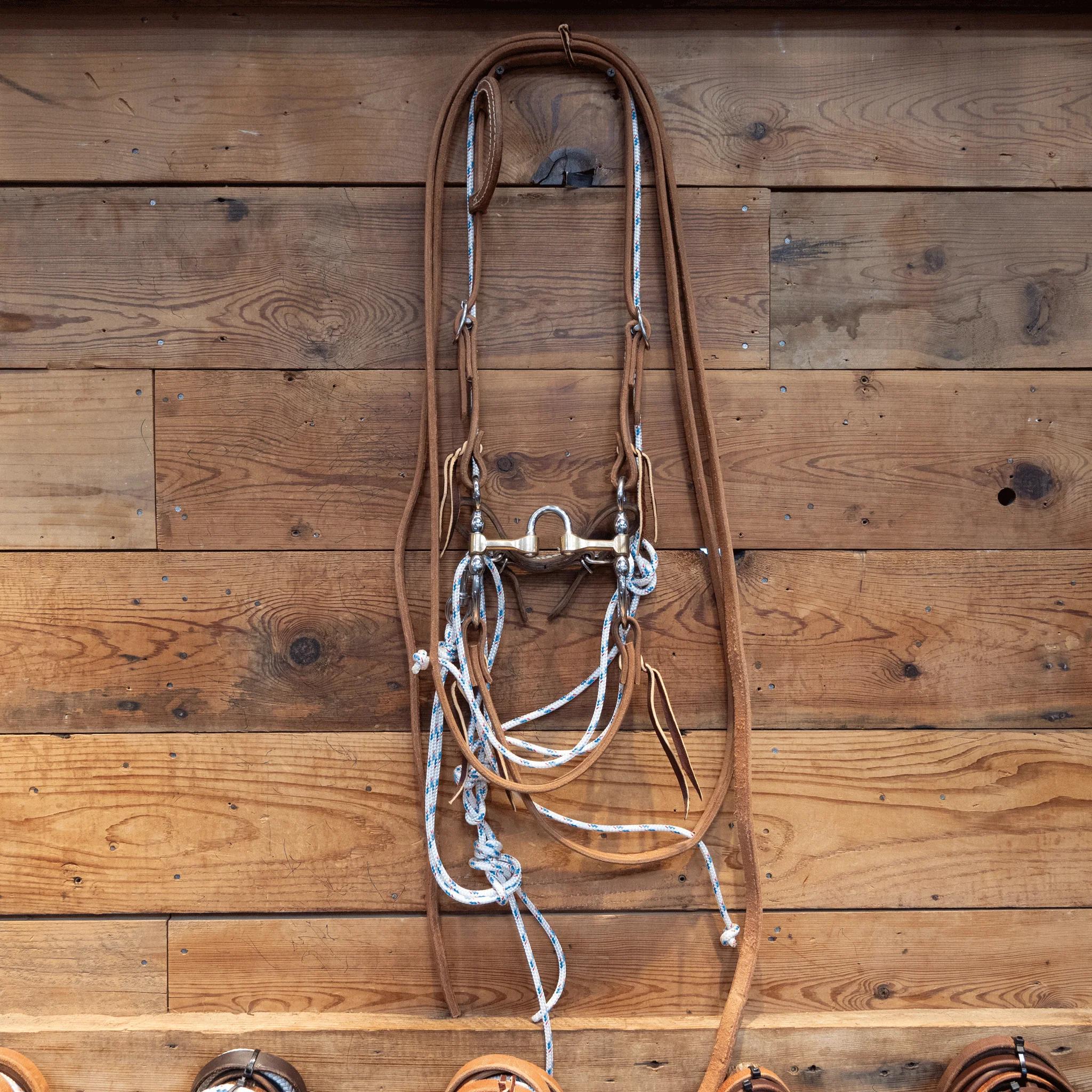 Cow Horse Supply Correction Bridle Rig w/ String Martingale - Image 3