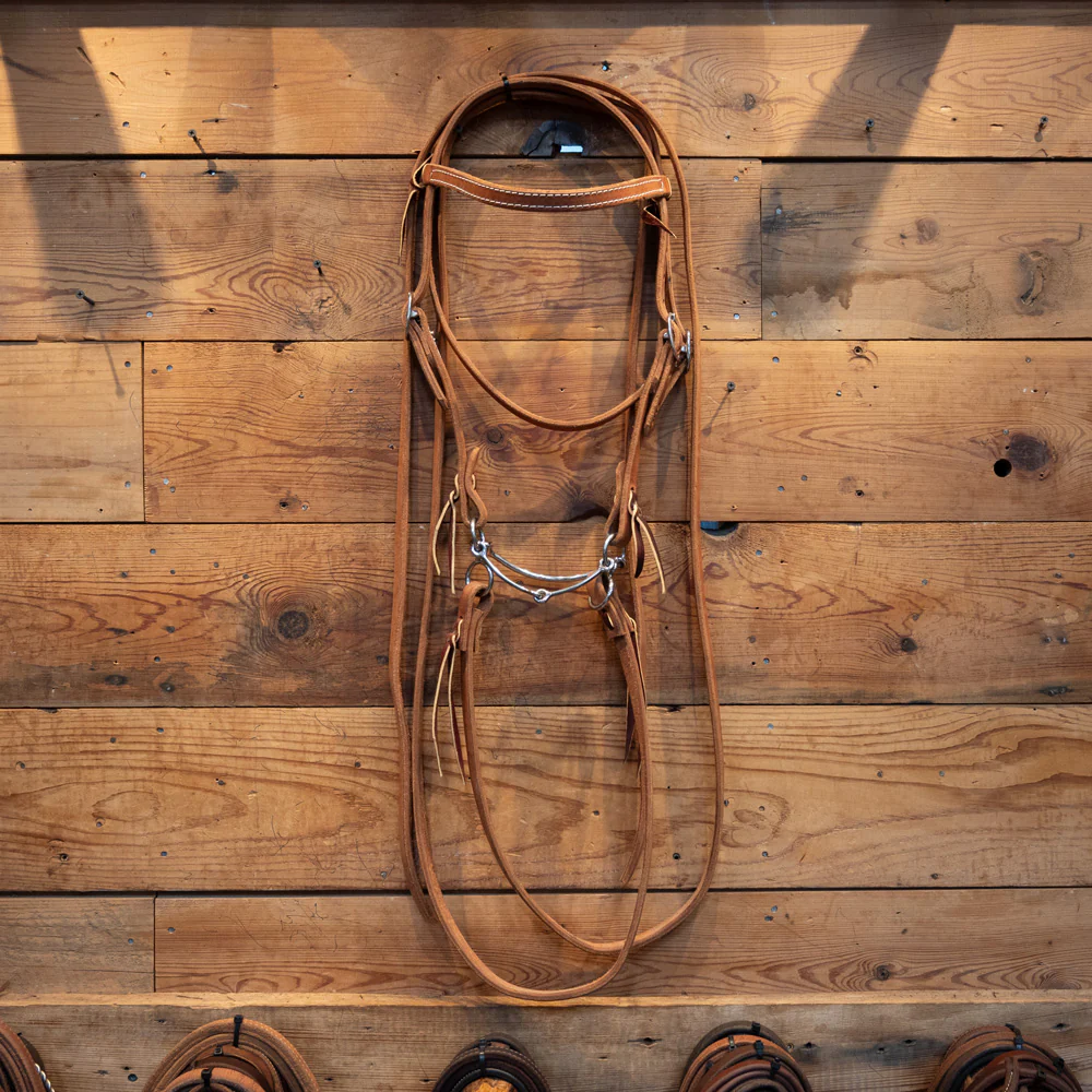 CHS Mormon Snaffle Bridle Rig w/ Split Reins - Image 2