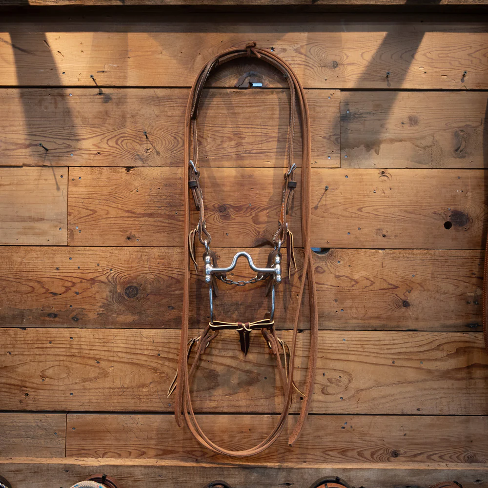 CHS Solid Port Bridle Rig w/Herman Oak Split Reins - Image 2