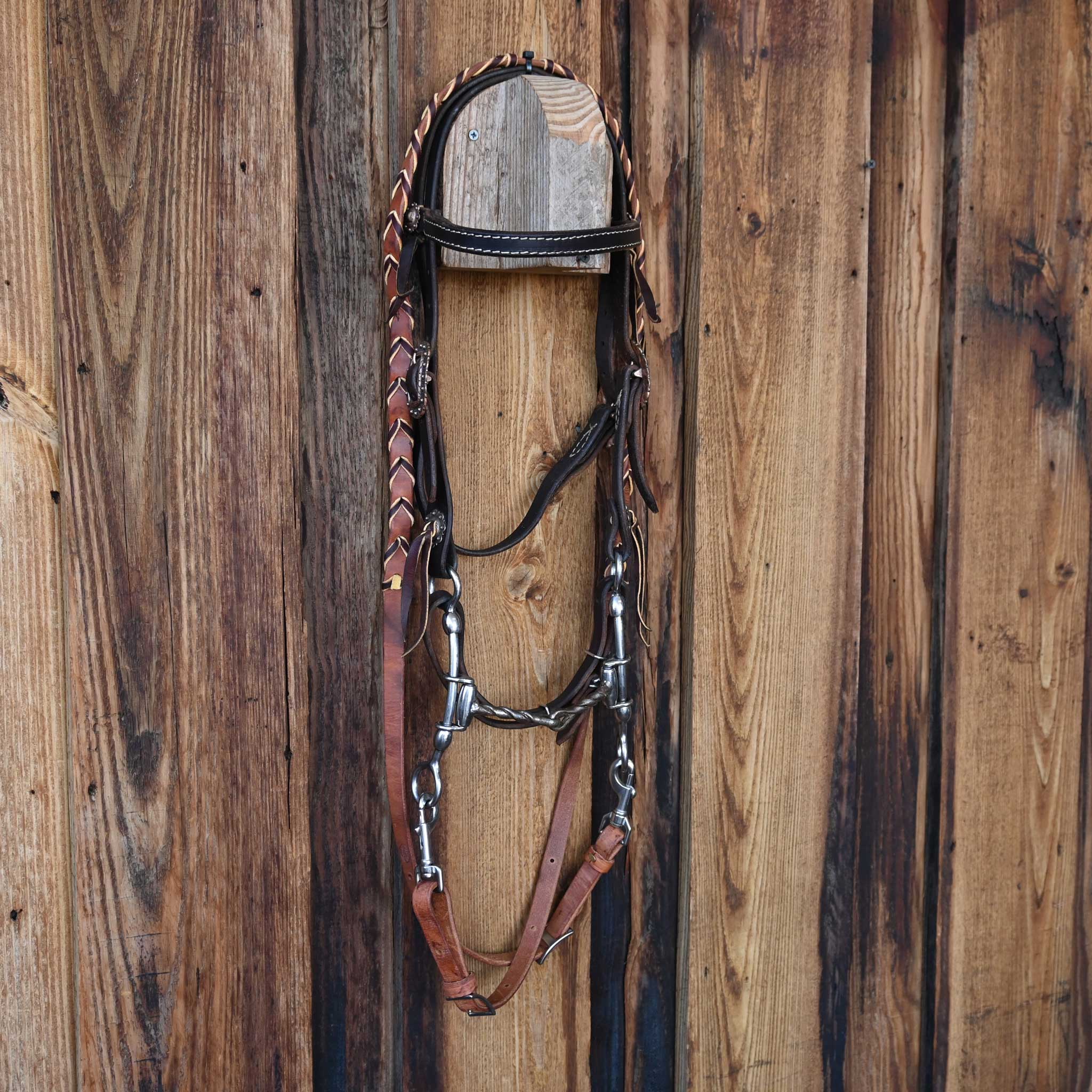 Cow Horse Supply Twisted Wire Snaffle Bridle Rig w/Browband Headstall - Image 4