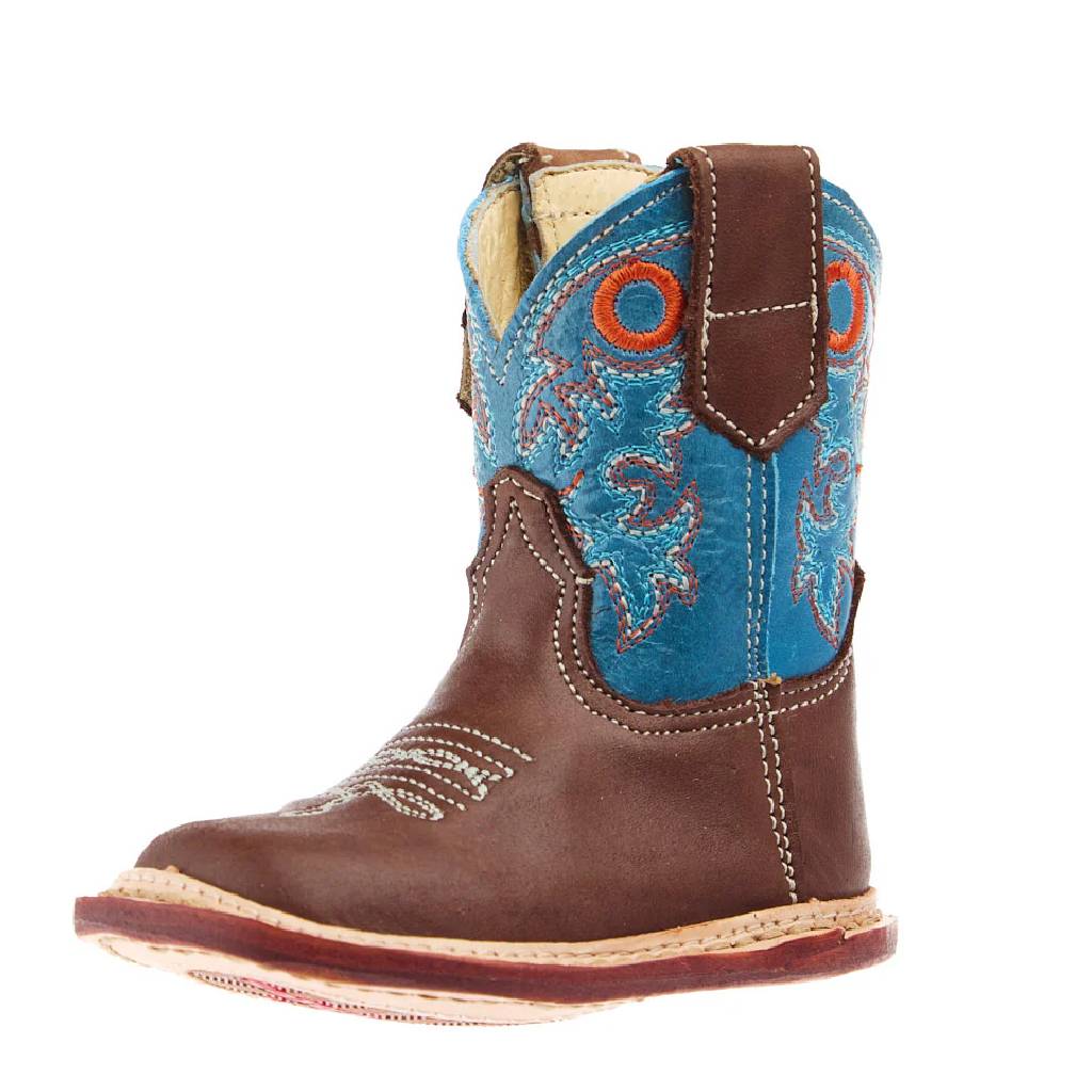 Roper Infant Cowbabies Burnish Brown Leather Boot