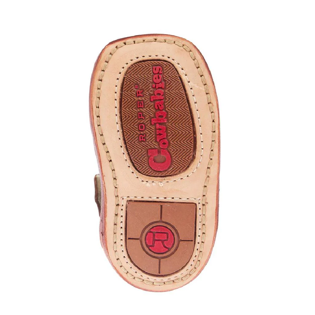 Roper Infant Cowbabies Burnish Brown Leather Boot - Image 3