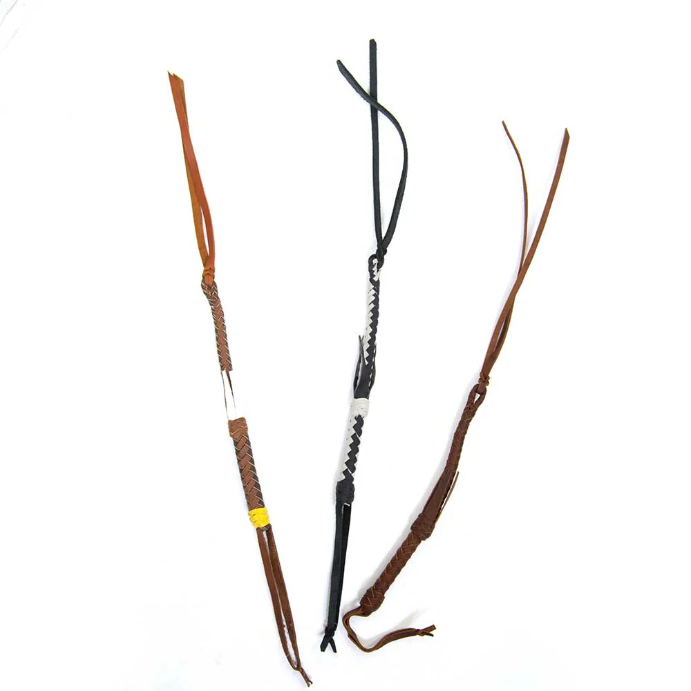 27" Cowboy Collection Braided Leather Quirts