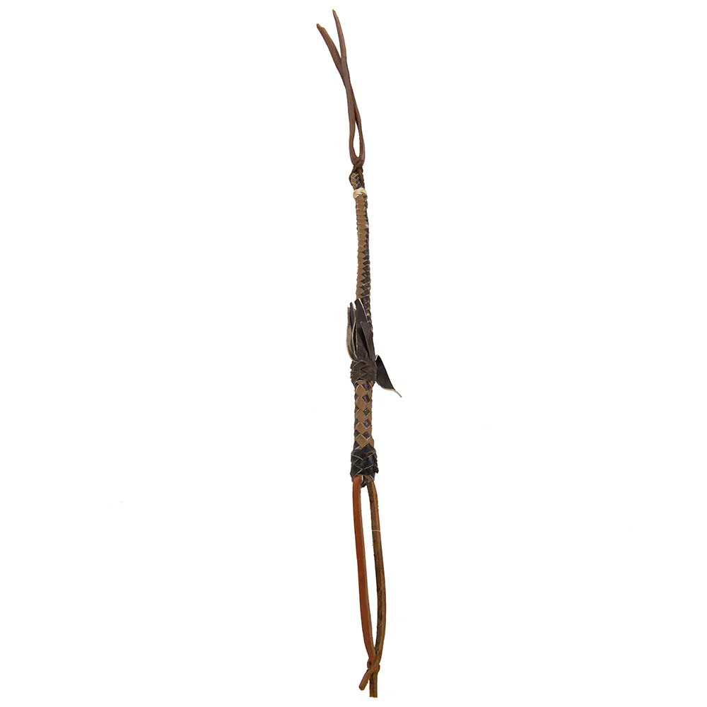 27" Cowboy Collection Braided Leather Quirts - Image 2
