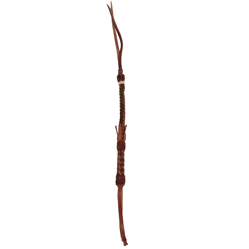 27" Cowboy Collection Braided Leather Quirts - Image 3