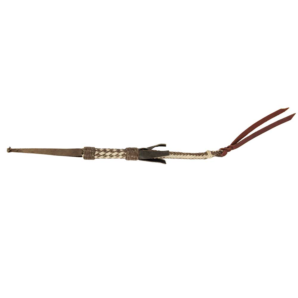 27" Cowboy Collection Braided Leather Quirts - Image 4