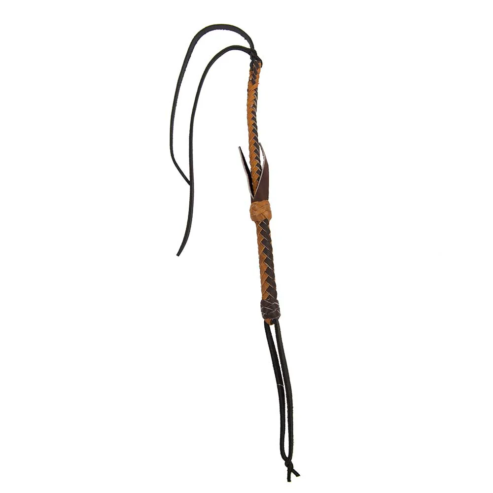 27" Cowboy Collection Braided Leather Quirts - Image 5