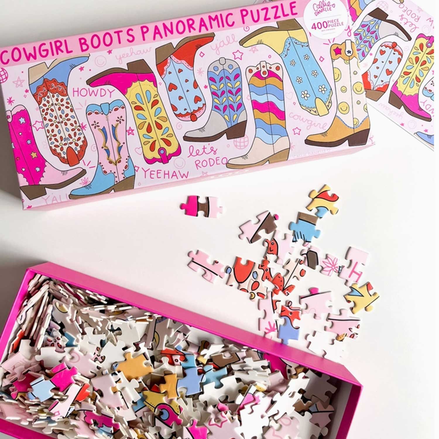 Cowgirl Boots Panoramic 400 Piece Jigsaw Puzzle - Image 4