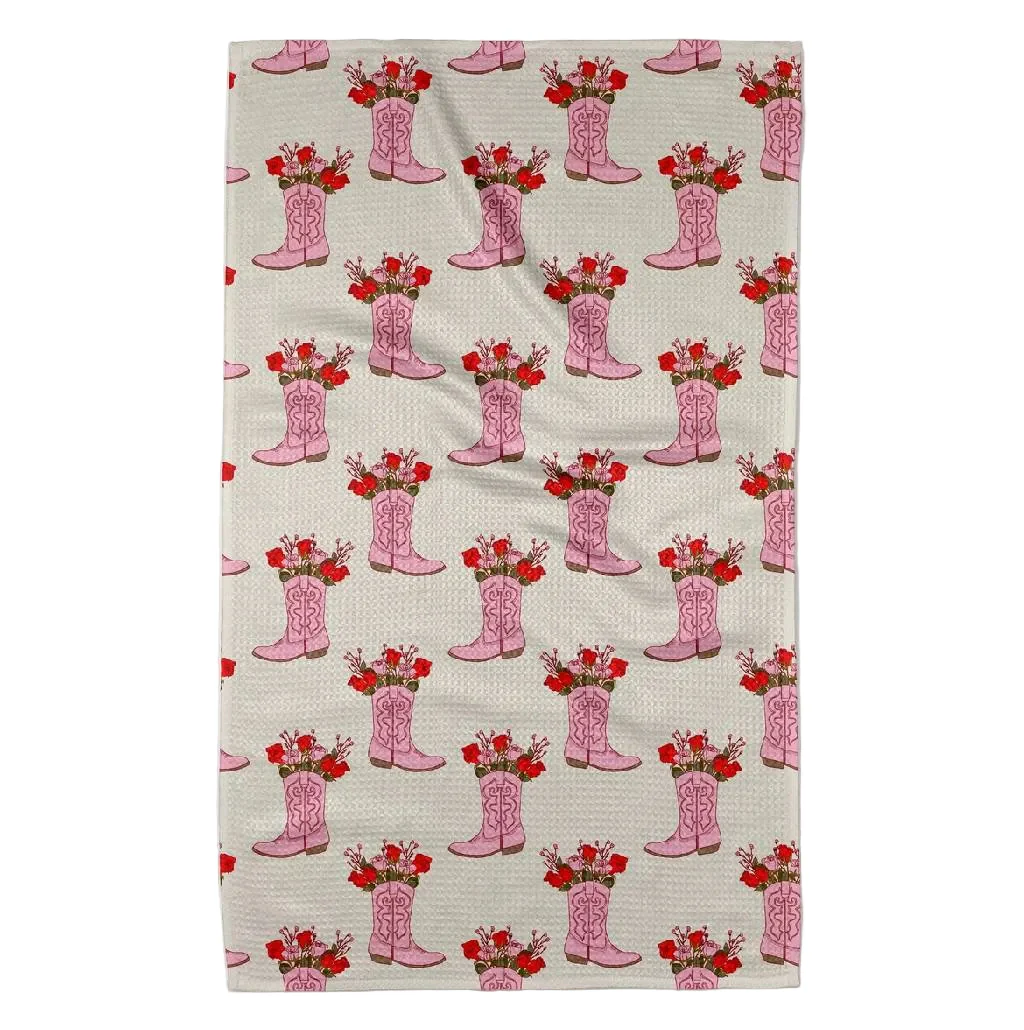 Geometry Cowgirl Boots Tea Towel