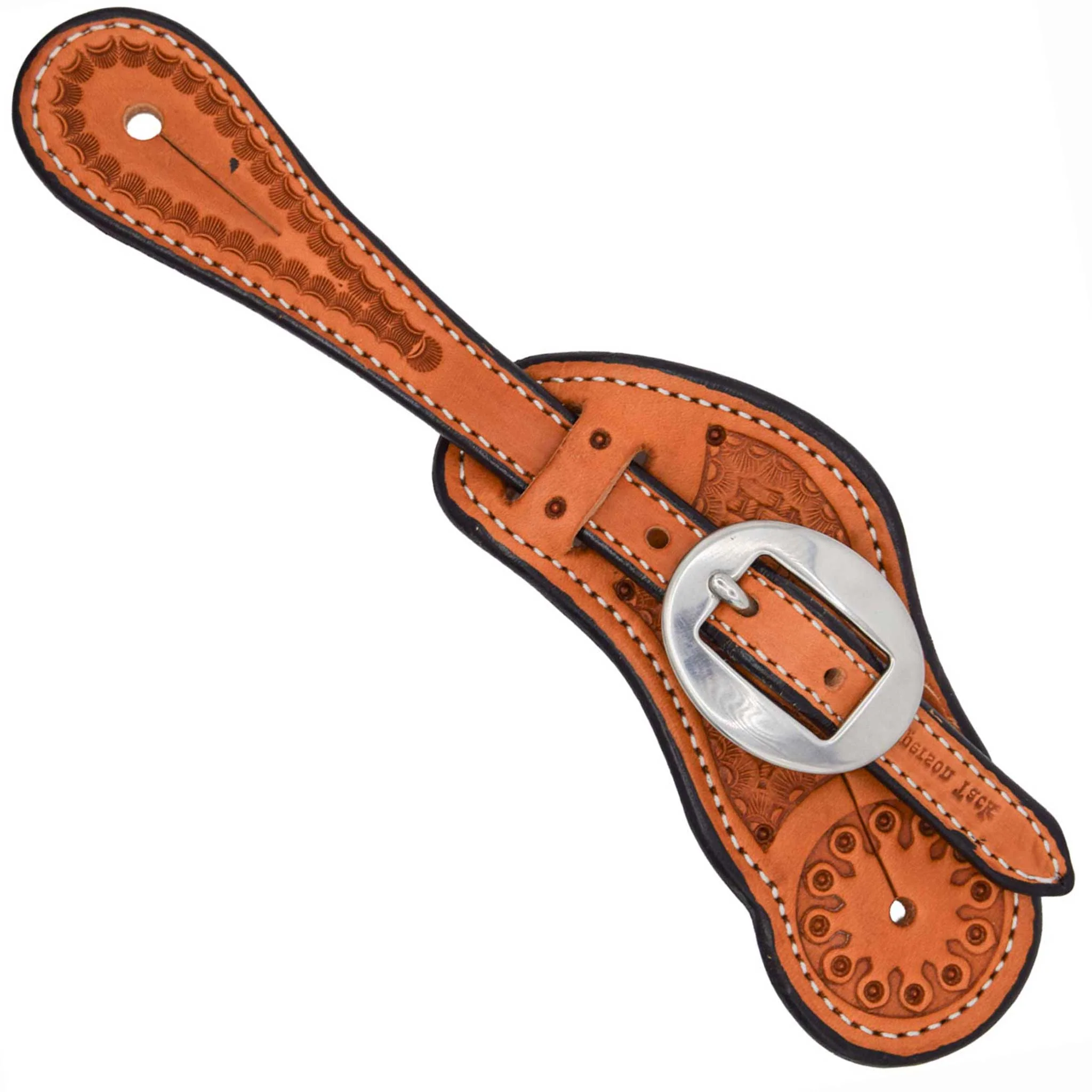 Cowperson Tack Ladies Basketweave Spur Straps - Image 2