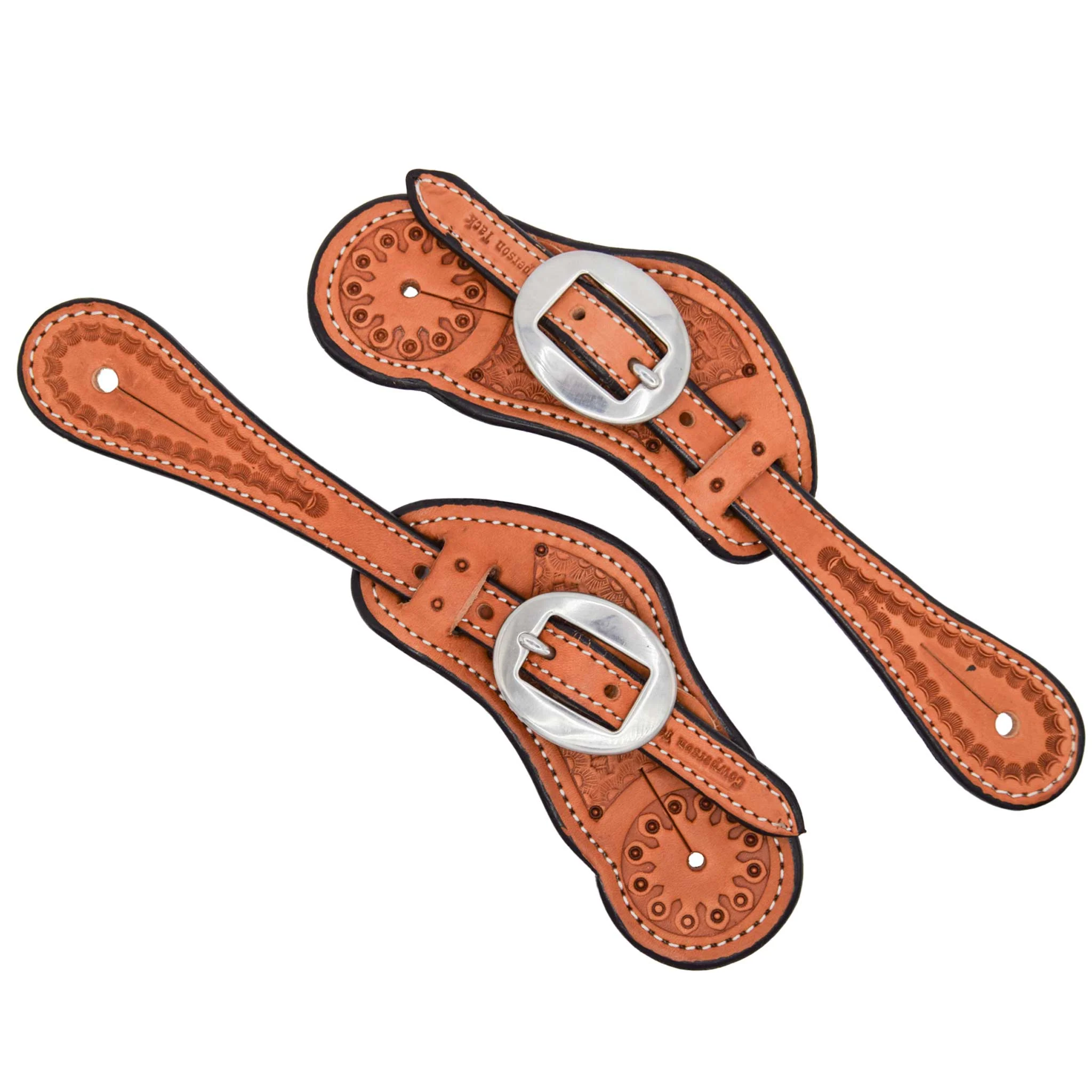 Cowperson Tack Ladies Basketweave Spur Straps - Image 3