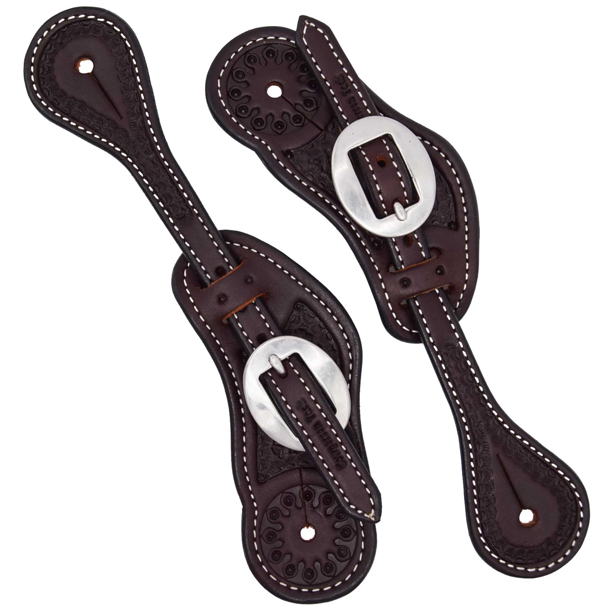 Cowperson Tack Ladies Basketweave Spur Straps - Image 4