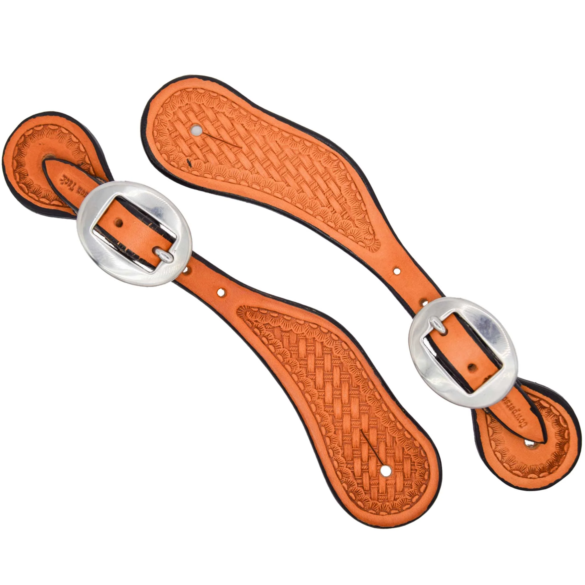 Cowperson Tack Youth Basket Stamped Spur Straps - Image 2