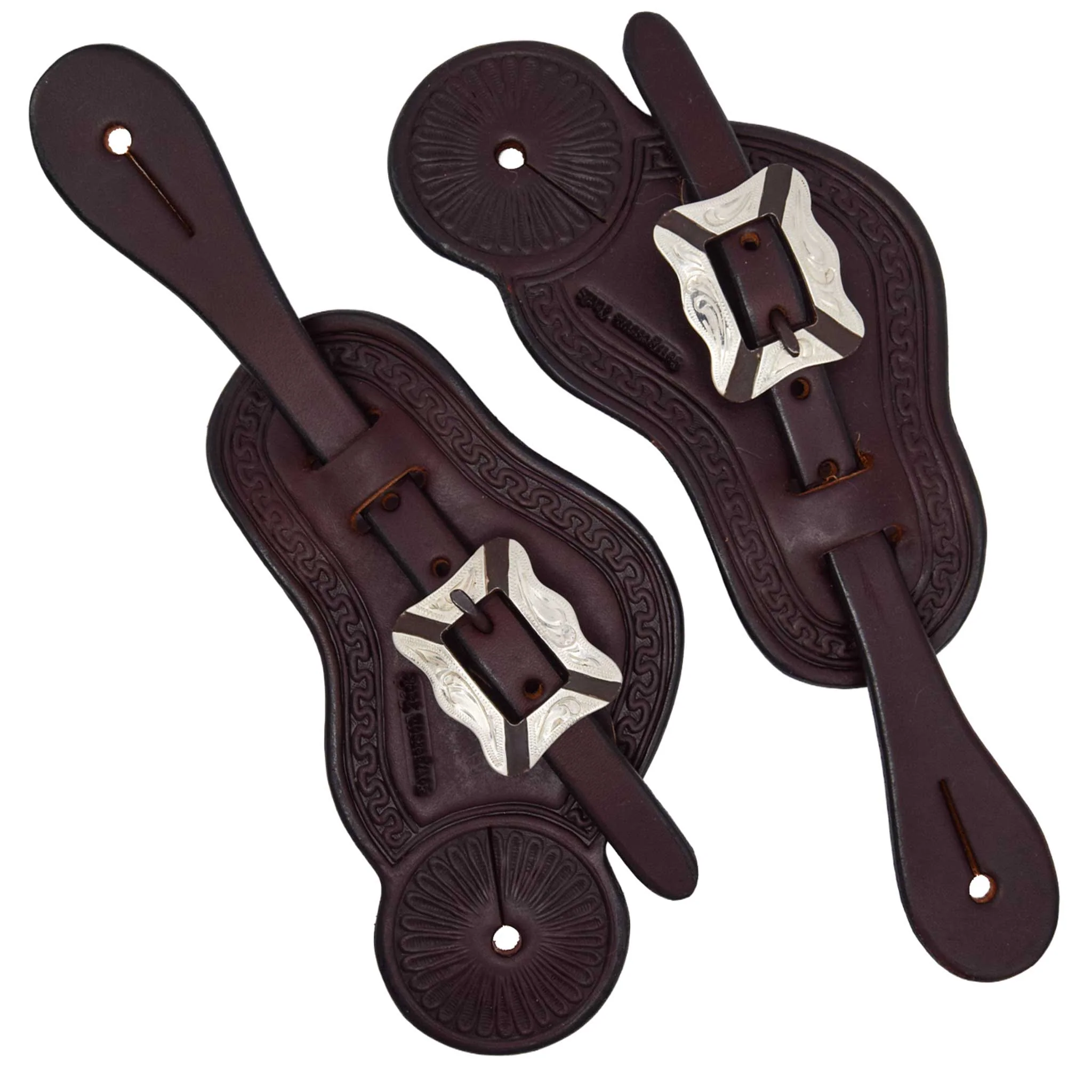 Cowperson Tack Running W Buckaroo Spur Straps w/Fancy Buckle - Image 4