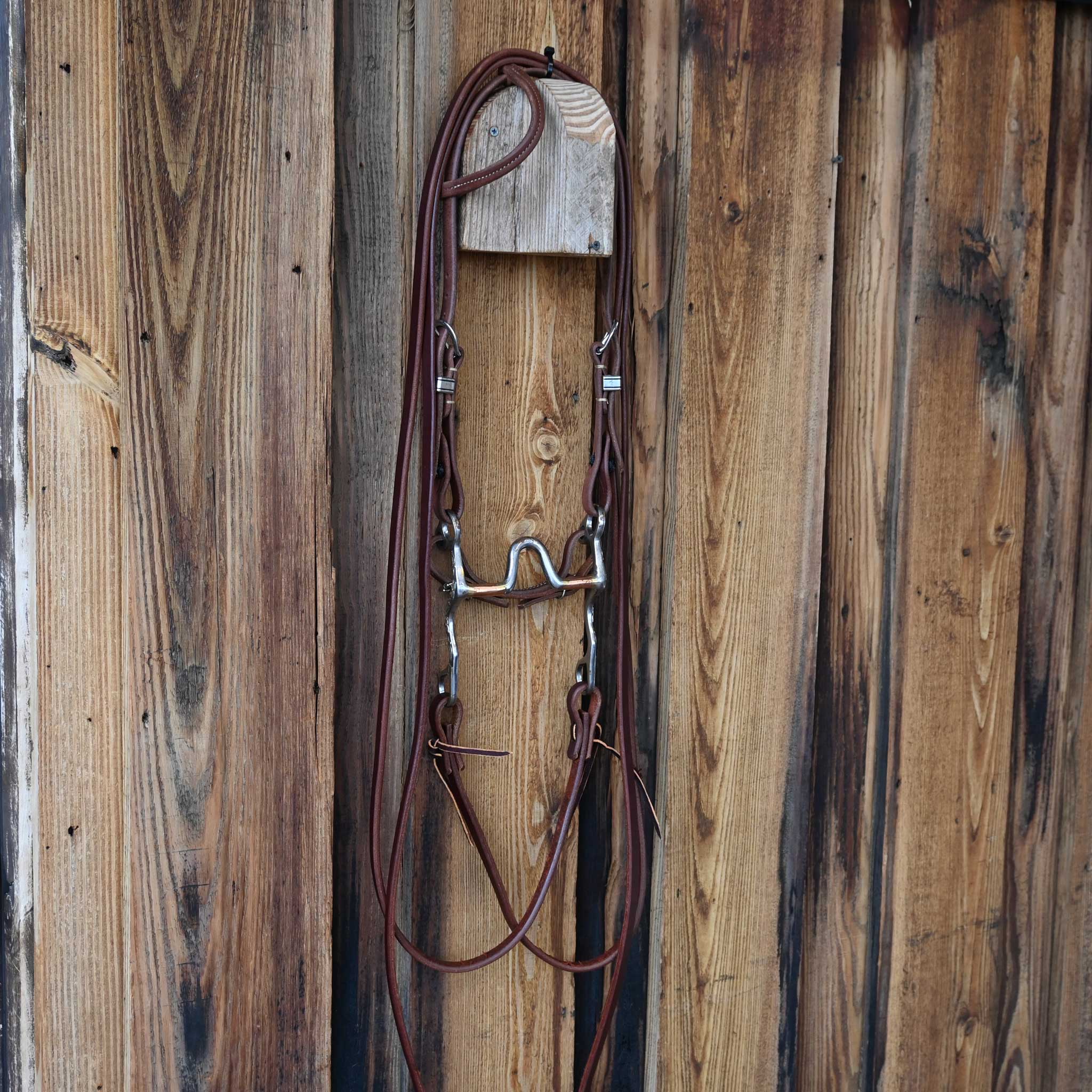 Cowpuncher Solid Port Bridle Rig w/All New Leather - Image 4