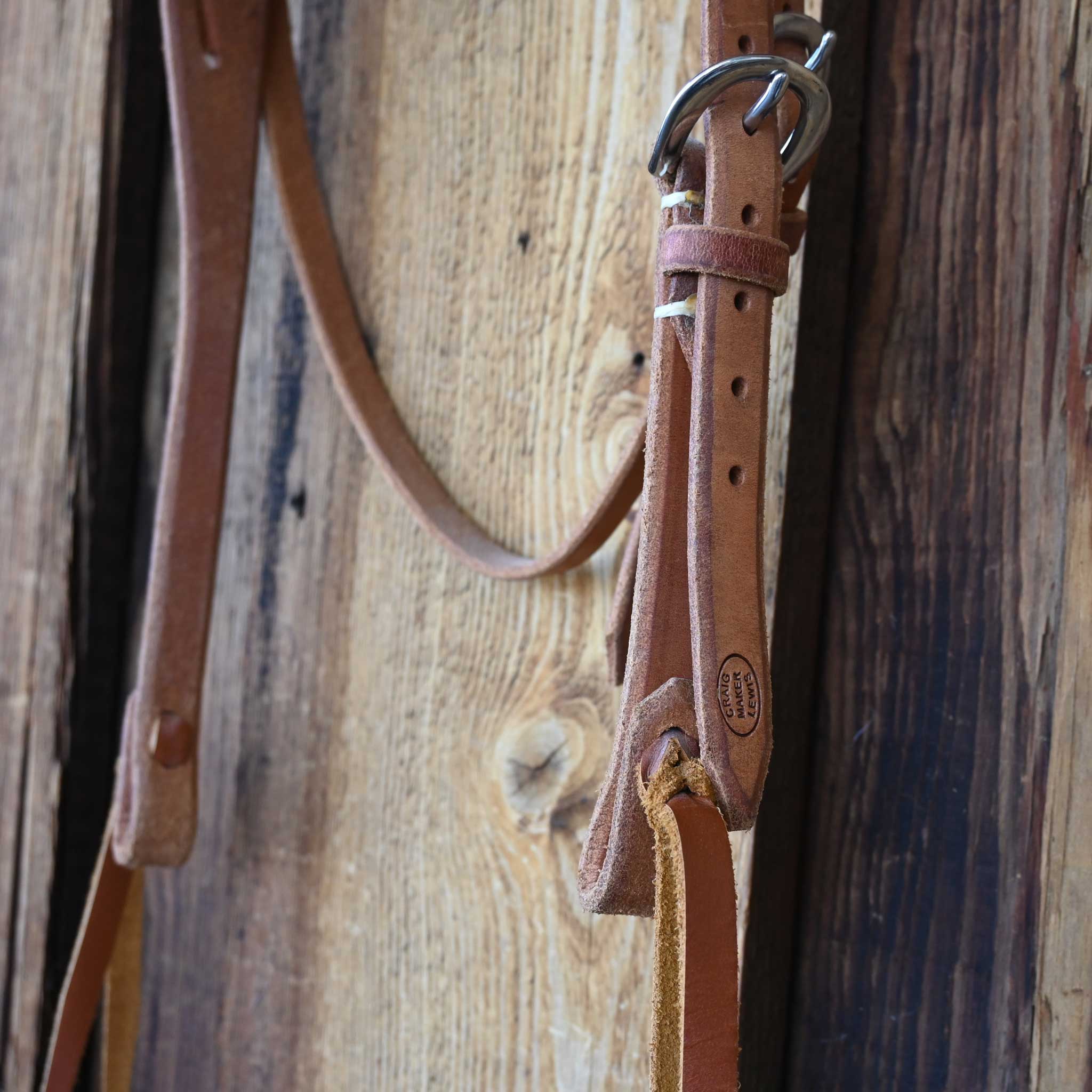 Craig Lewis Handmade Split Ear Headstall w/Throat Latch - Image 4