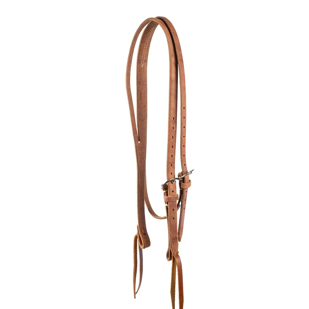 Craig Lewis Handmade Slit Ear Headstall w/Throat Latch and Blood Knot Tie Ends