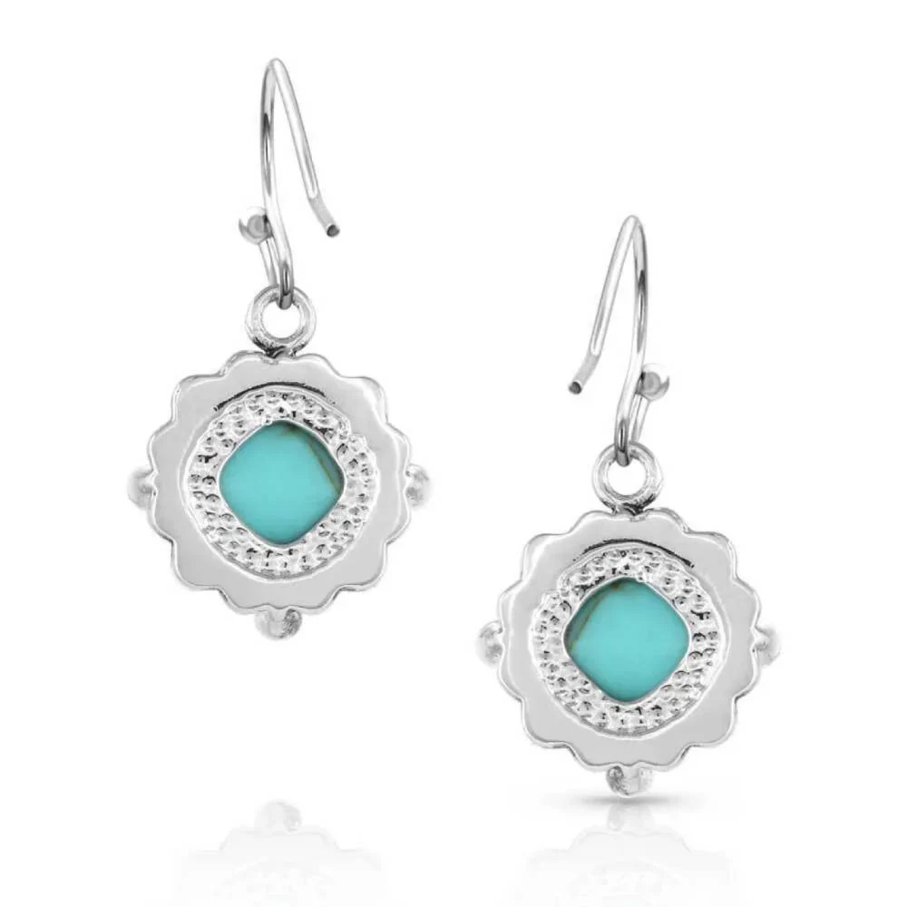 Montana Silversmiths Crystal Cornerstone Turquoise Earrings - Image 2
