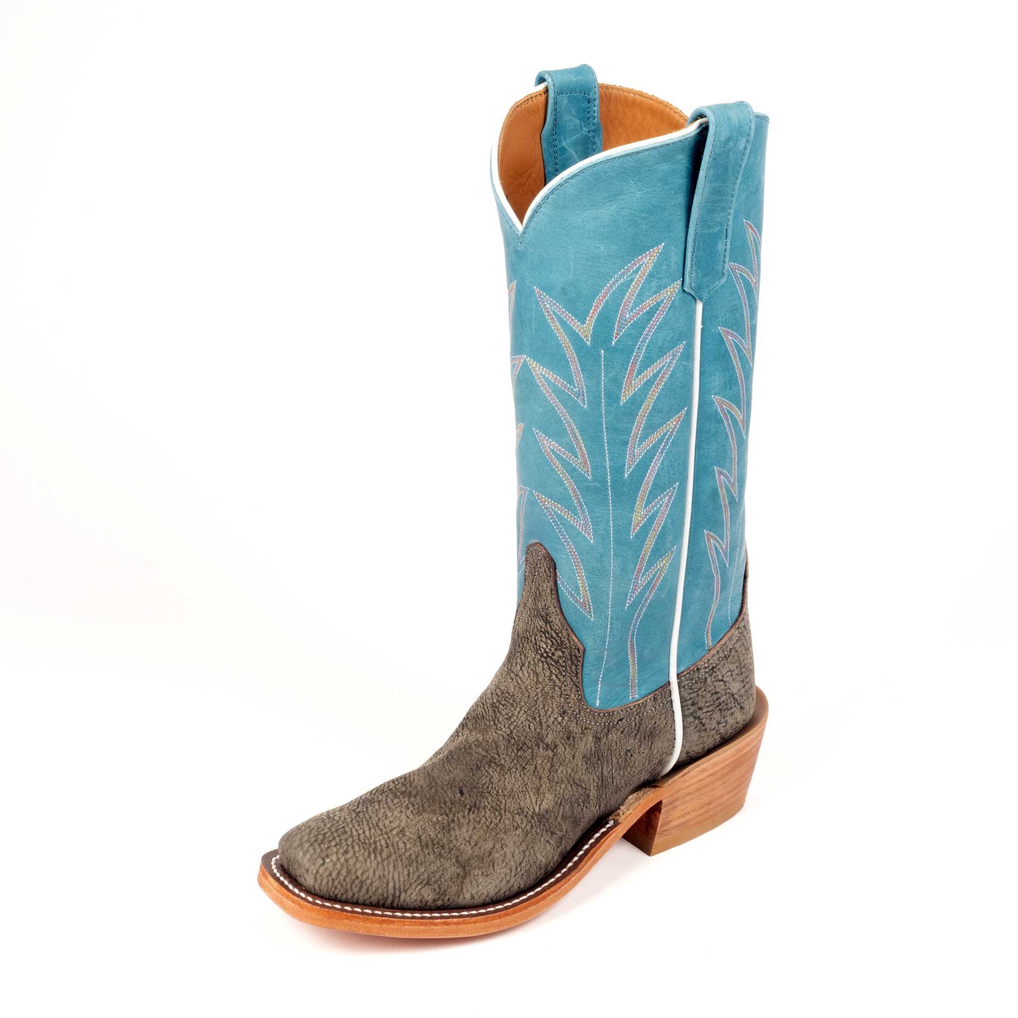 Rios of Mercedes Men's Cutter Toe Antique Saddle Safari Giraffe Western Boot