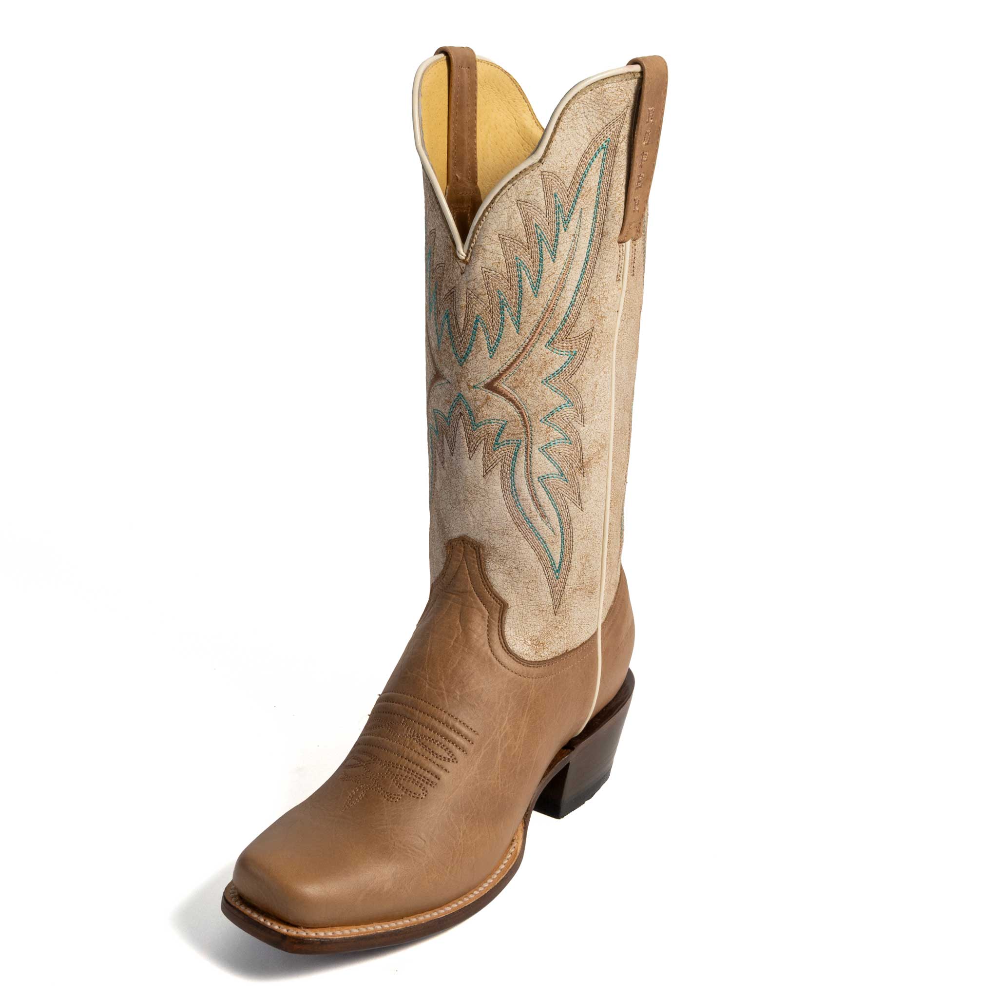 Roper Women's Cutter Toe Burnish Tan Leather Western Boot