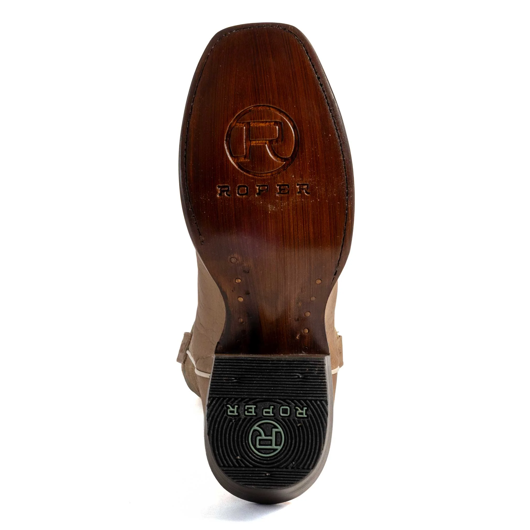 Roper Women's Cutter Toe Burnish Tan Leather Western Boot - Image 4