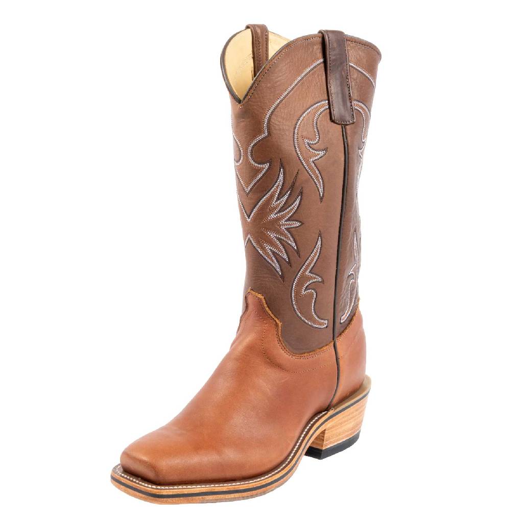 Olathe Men's Cutter Toe Chestnut Oiled Latigo Western Boot
